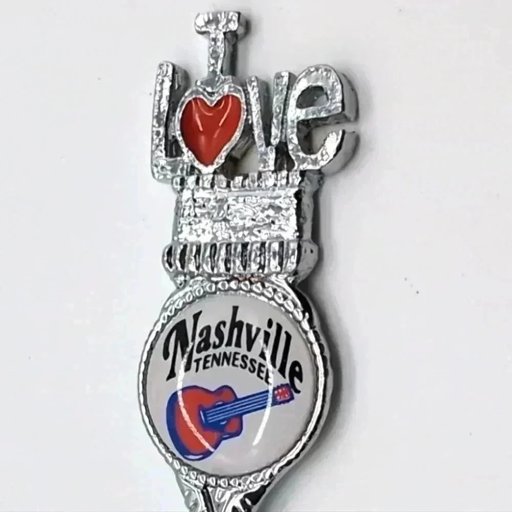 I love Nashville TN Souvenir Engraved Spoon Kitschy Cool
